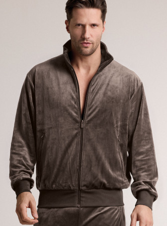 Tuta in tessuto morbido con felpa full zip e pantalone lungo dritto 2