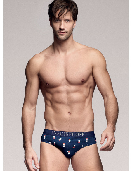 Slip con elastico parlato in cotone. INFIOREUOMO