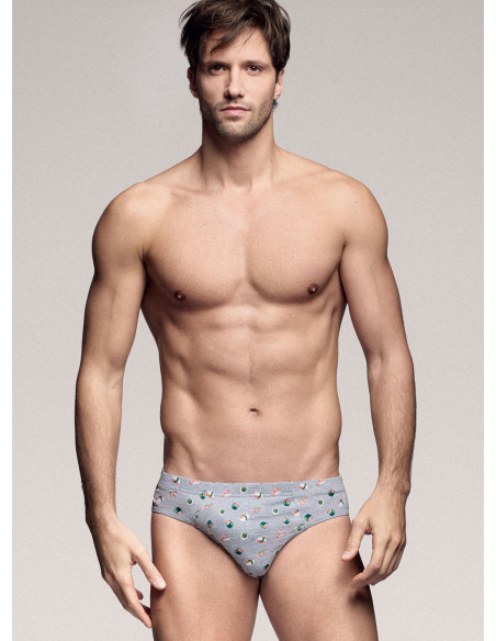 Slip in cotone elasticizzato stampato. INFIOREUOMO