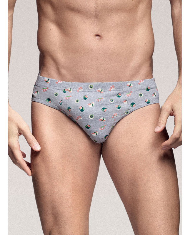 Slip in cotone elasticizzato stampato. INFIOREUOMO