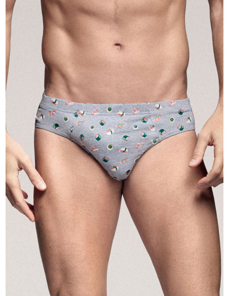 Slip in cotone elasticizzato stampato. INFIOREUOMO
