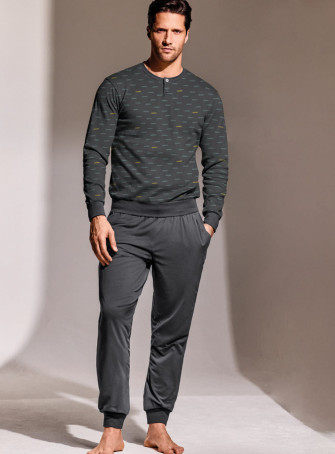 Pigiama serafino in interlock di cotone - RACING