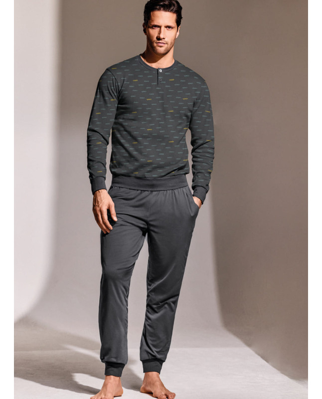 Pigiama serafino in interlock di cotone - RACING