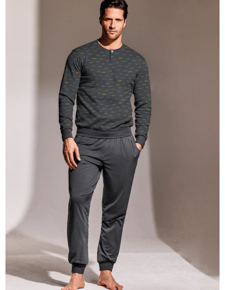 Pigiama serafino in interlock di cotone - RACING