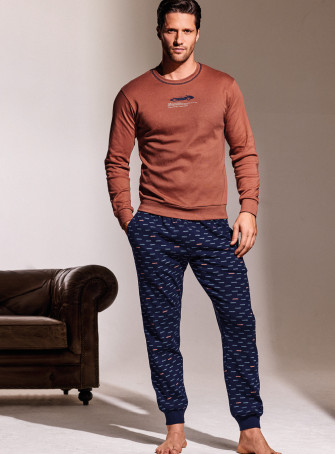 Pigiama girocollo in interlock di cotone - RACING