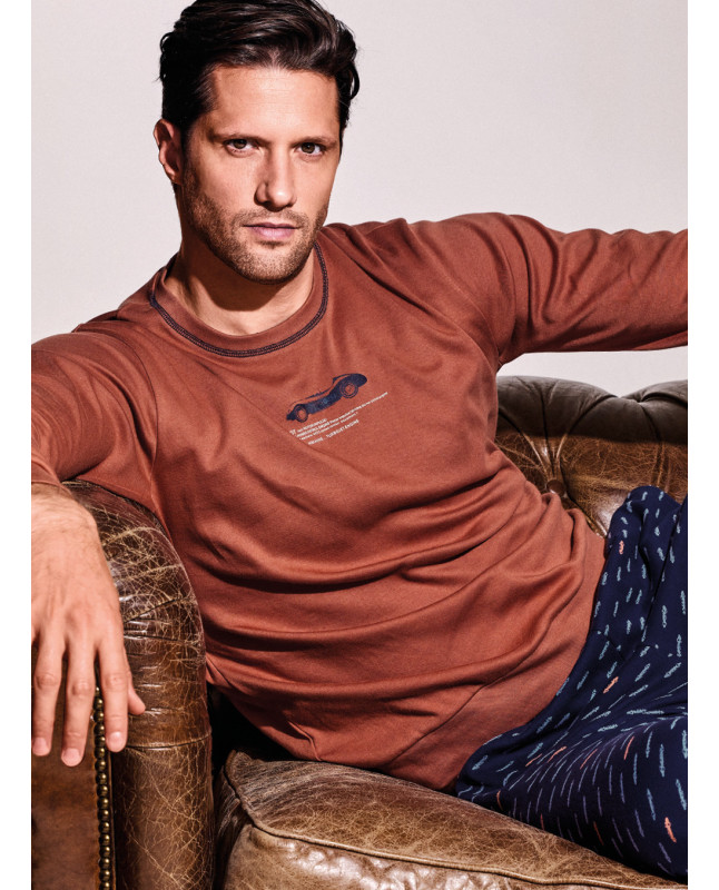 Pigiama girocollo in interlock di cotone - RACING