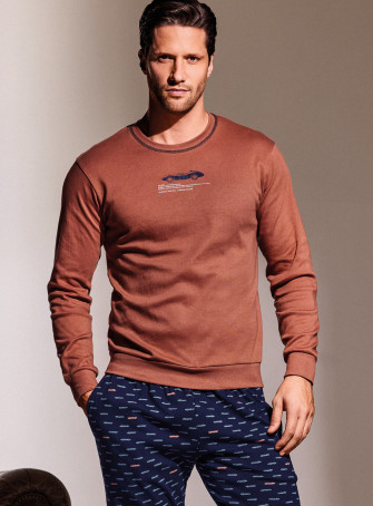 Pigiama girocollo in interlock di cotone - RACING 2