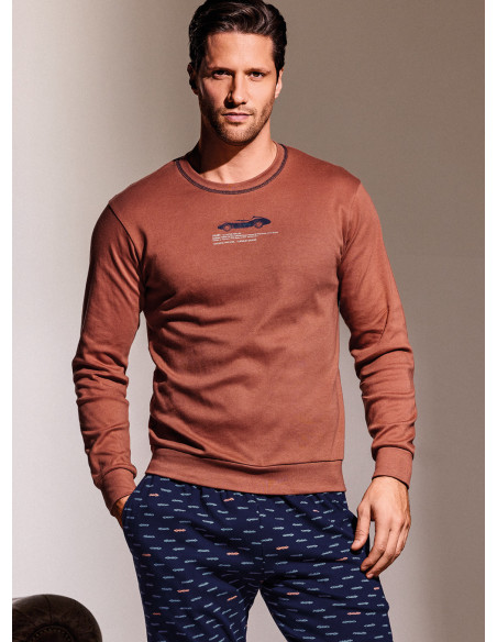 Pigiama girocollo in interlock di cotone - RACING