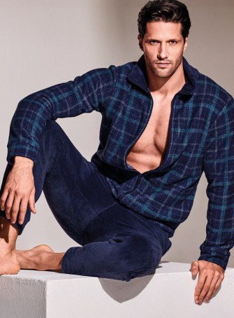 Pigiama full zip in Coral - MOUNTAIN