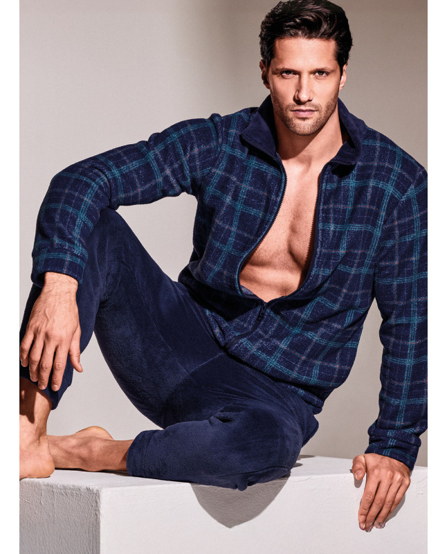 Pigiama full zip in Coral - MOUNTAIN