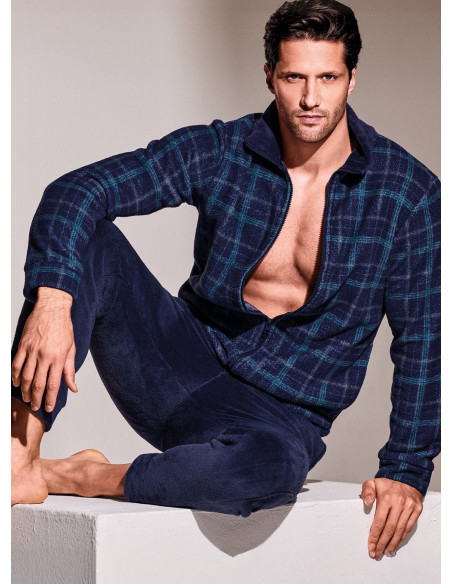 Pigiama full zip in Coral - MOUNTAIN