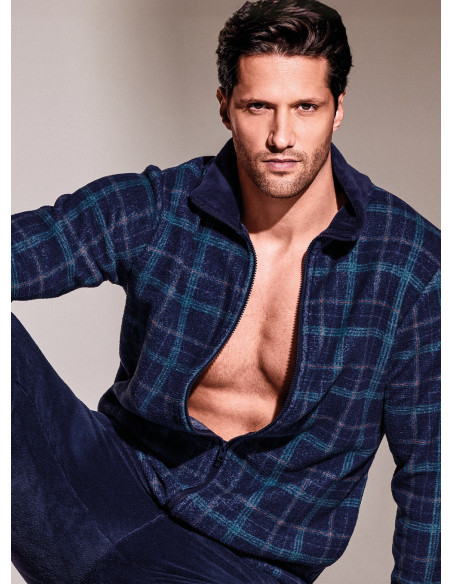 Pigiama full zip in Coral - MOUNTAIN