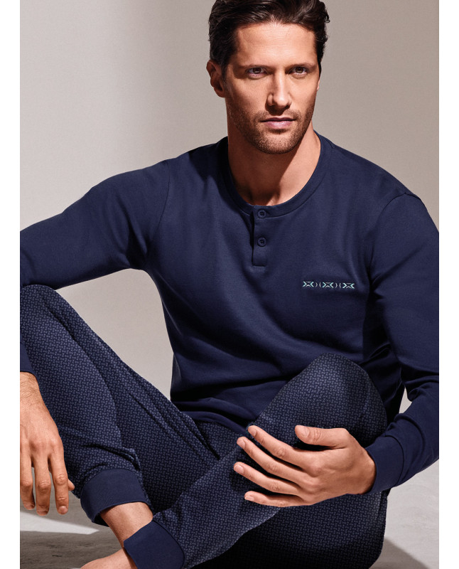 Pigiama serafino in interlock di cotone - DANDY