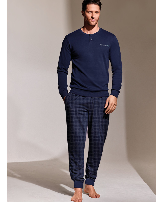 Pigiama serafino in interlock di cotone - DANDY