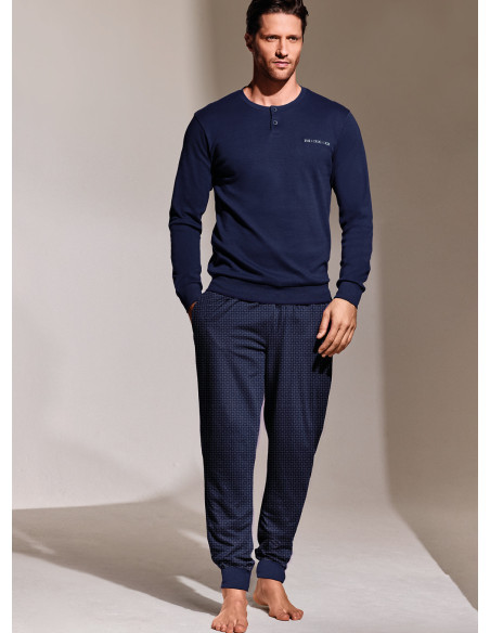 Pigiama serafino in interlock di cotone - DANDY