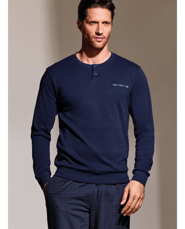 Pigiama serafino in interlock di cotone - DANDY