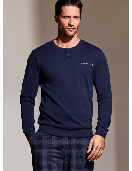 Pigiama serafino in interlock di cotone - DANDY