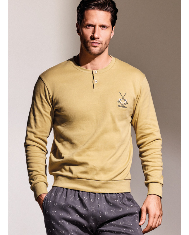 Pigiama serafino in interlock di cotone - GOLF