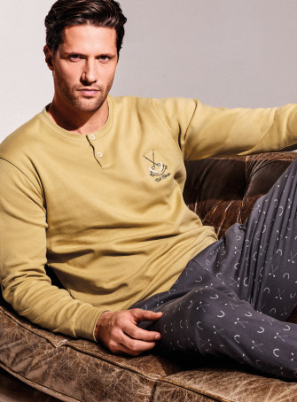 Pigiama serafino in interlock di cotone - GOLF