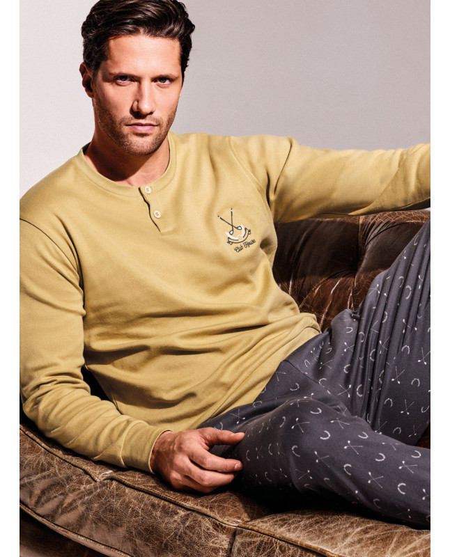 Pigiama serafino in interlock di cotone - GOLF