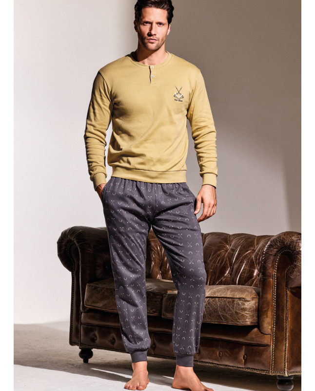 Pigiama serafino in interlock di cotone - GOLF