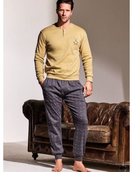 Pigiama serafino in interlock di cotone - GOLF