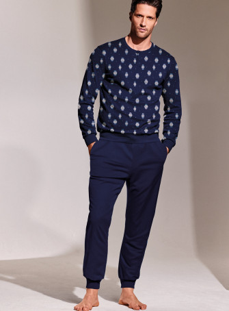 Pigiama serafino in interlock di cotone - TIMEOUT