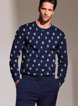 Pigiama serafino in interlock di cotone - TIMEOUT 2