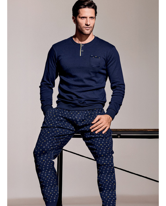 Pigiama serafino in interlock di cotone - MAGICLIFE