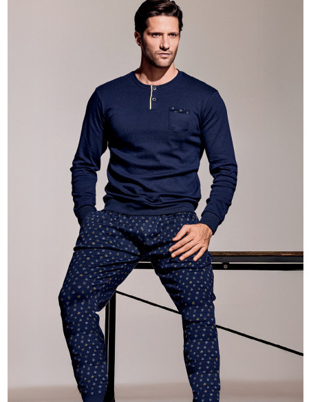 Pigiama serafino in interlock di cotone - MAGICLIFE