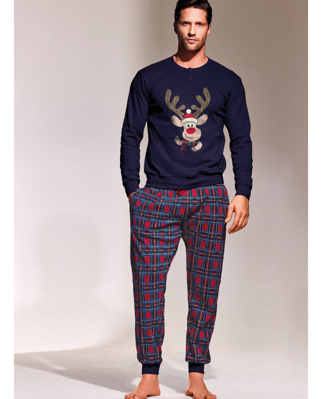 Pigiama serafino in interlock di cotone - CLAUS