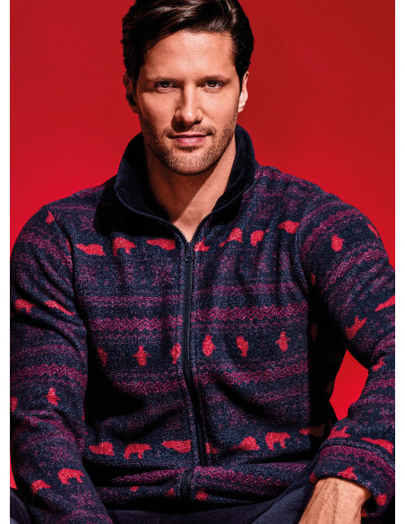 Pigiama full zip in Coral - CLAUS