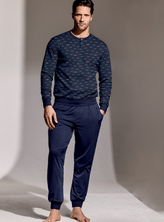 Pigiama serafino in interlock di cotone - RACING 2