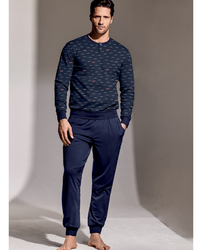 Pigiama serafino in interlock di cotone - RACING