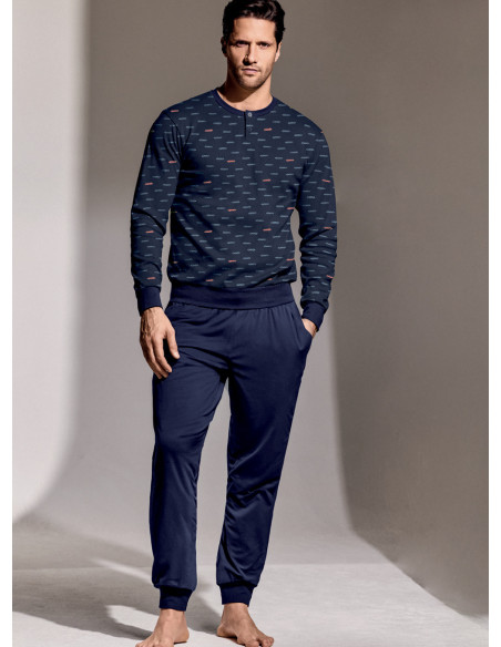 Pigiama serafino in interlock di cotone - RACING