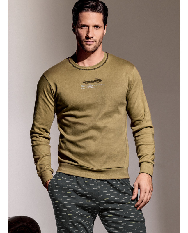 Pigiama girocollo in interlock di cotone - RACING