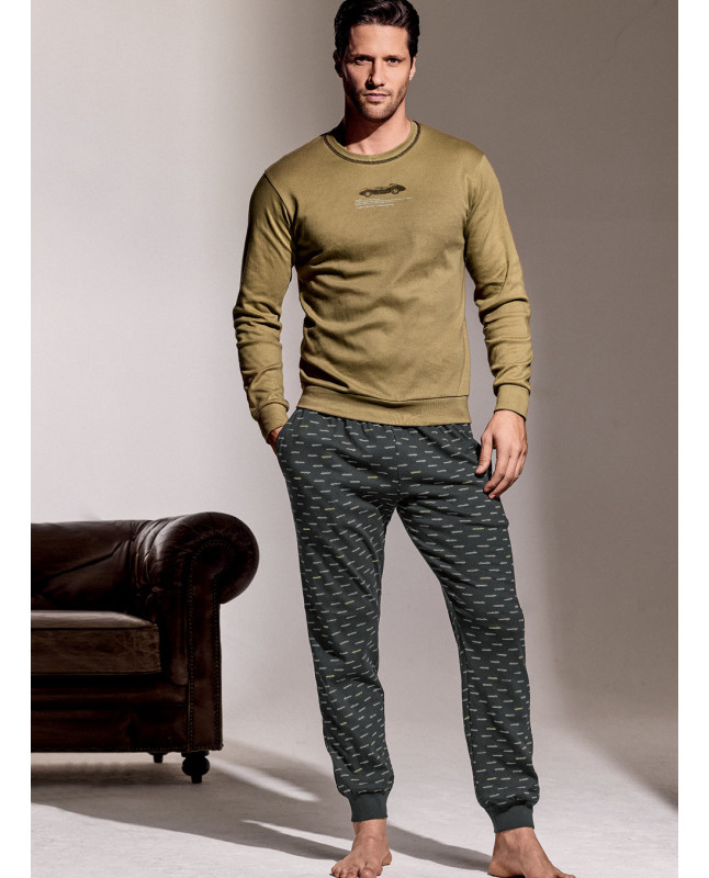 Pigiama girocollo in interlock di cotone - RACING