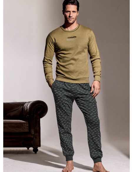 Pigiama girocollo in interlock di cotone - RACING