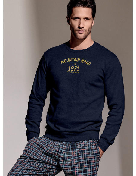 Pigiama girocollo in interlock di cotone - MOUNTAIN