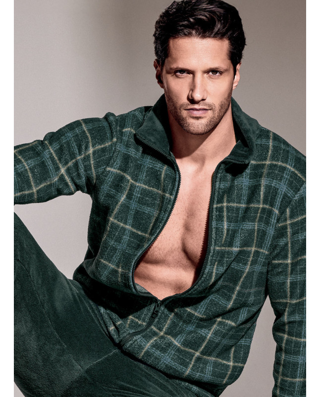 Pigiama full zip in Coral - MOUNTAIN