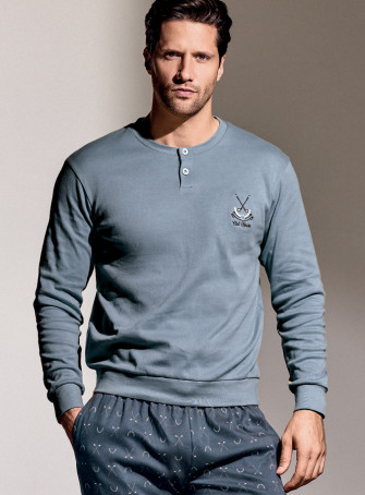 Pigiama serafino in interlock di cotone - GOLF 2