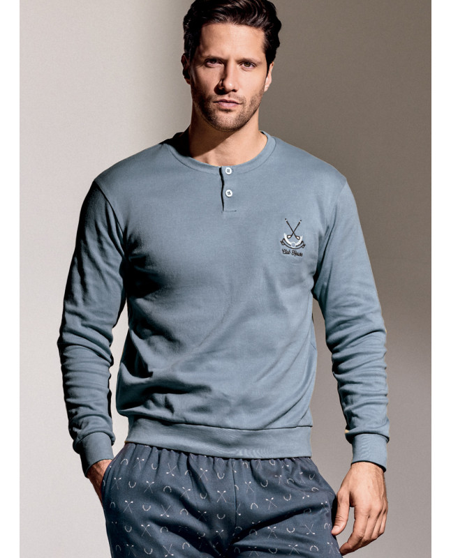 Pigiama serafino in interlock di cotone - GOLF