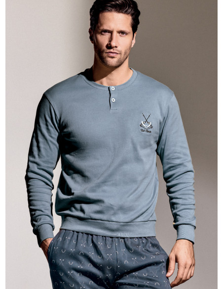 Pigiama serafino in interlock di cotone - GOLF