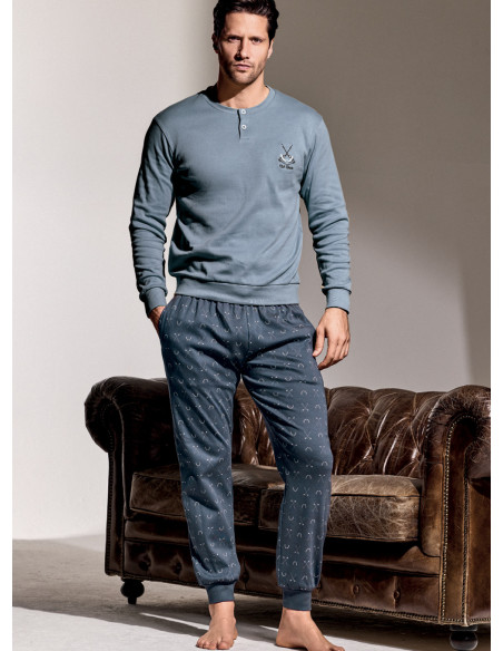 Pigiama serafino in interlock di cotone - GOLF