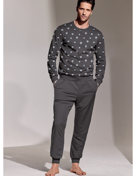 Pigiama serafino in interlock di cotone - TIMEOUT