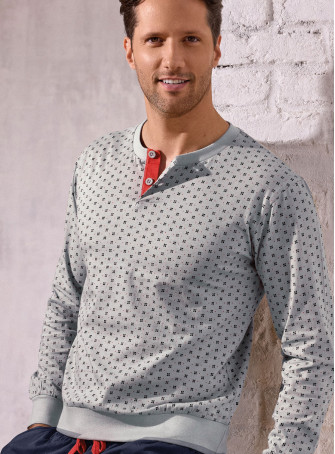 Pigiama uomo serafino in jersey di cotone – TIGHT | INFIOREUOMO 2