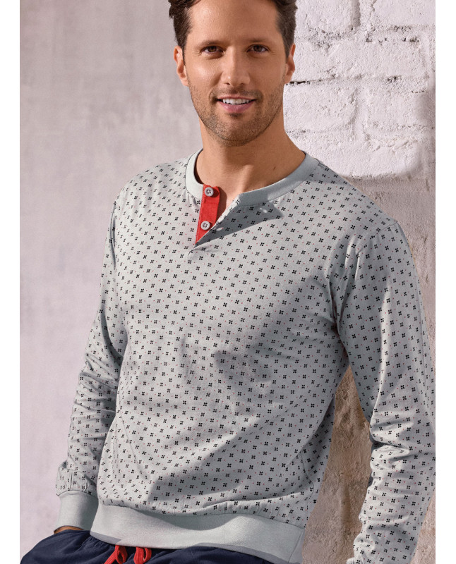 Pigiama uomo serafino in jersey di cotone – TIGHT | INFIOREUOMO