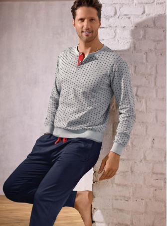 Pigiama uomo serafino in jersey di cotone – TIGHT | INFIOREUOMO