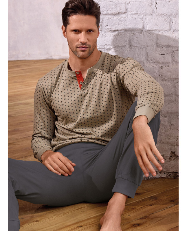 Pigiama uomo serafino in jersey di cotone – TIGHT | INFIOREUOMO