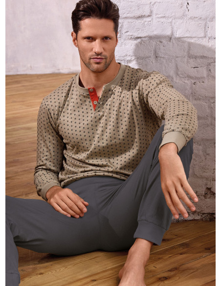 Pigiama uomo serafino in jersey di cotone – TIGHT | INFIOREUOMO